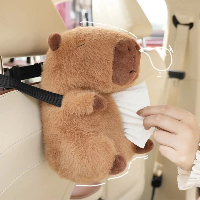Adorable Capybara Plush Tissue Box Cover for a Cozy Touch