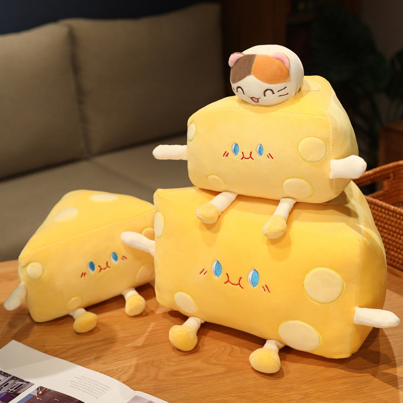 Adorable Cheese Block Plush Toy