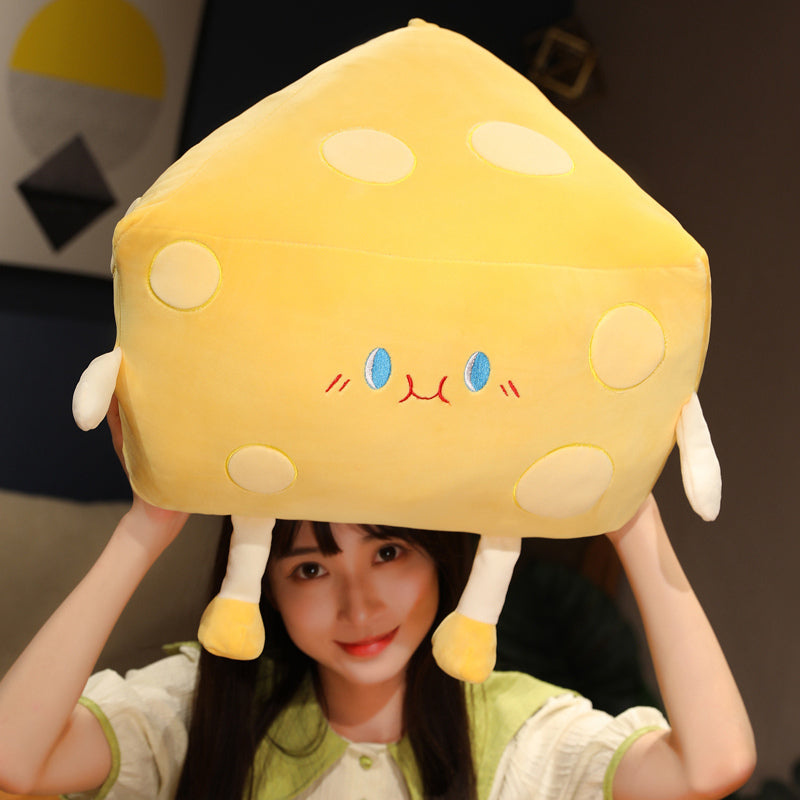 Adorable Cheese Block Plush Toy
