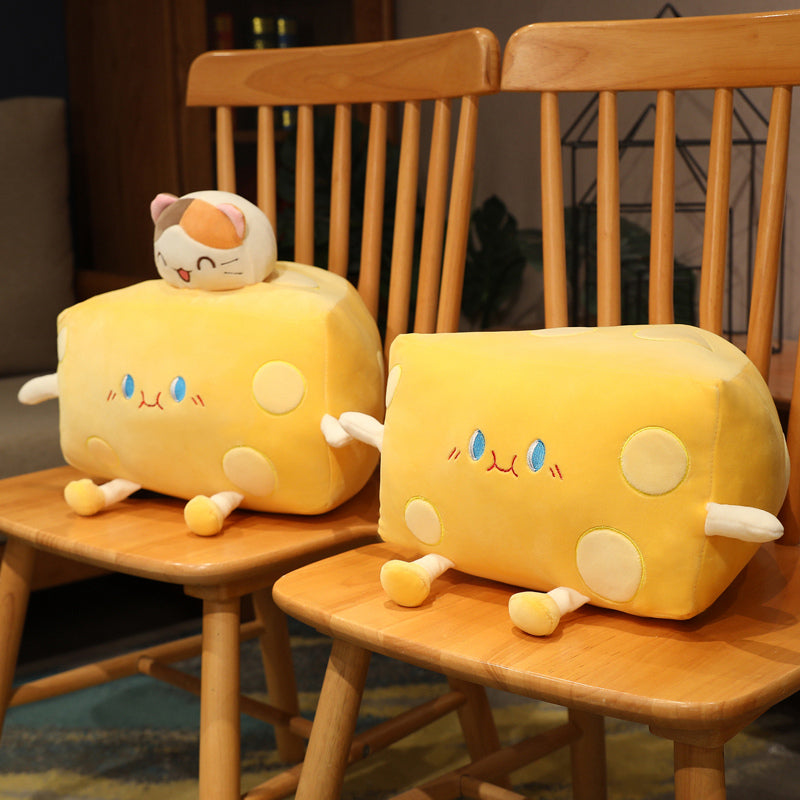 Adorable Cheese Block Plush Toy
