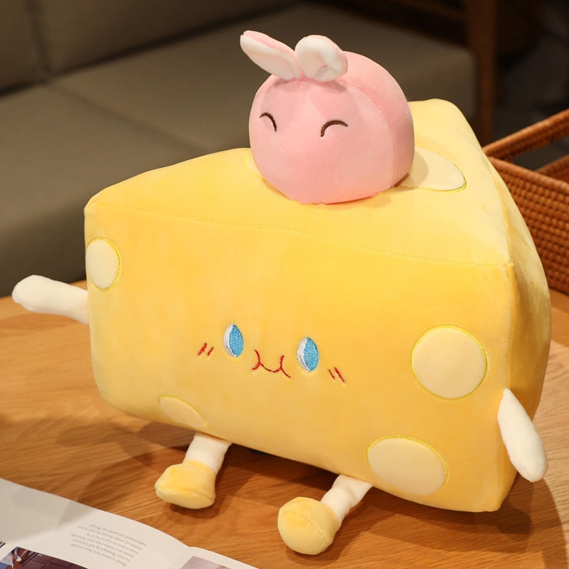 Adorable Cheese Block Plush Toy
