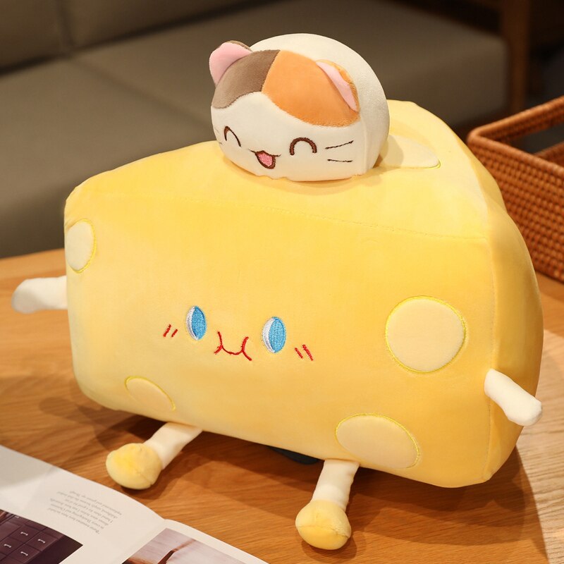 Adorable Cheese Block Plush Toy