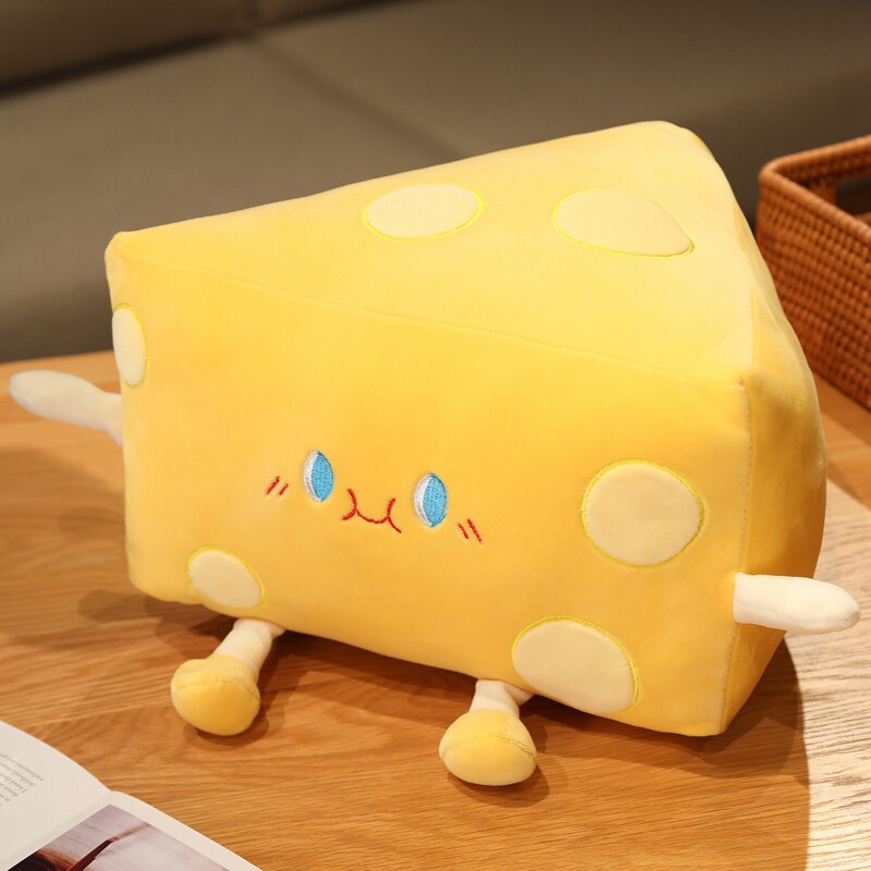Adorable Cheese Block Plush Toy