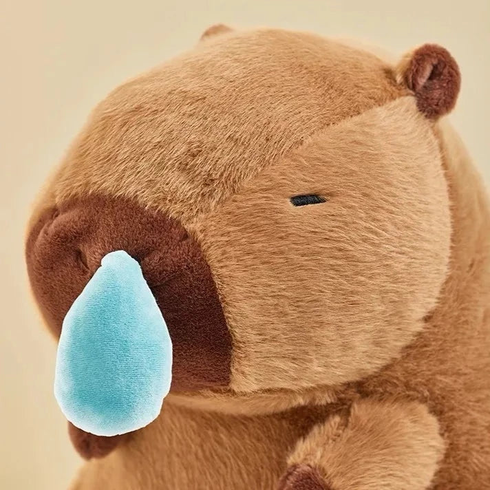 Adorable Capybara Plushie with a Playful Runny Nose