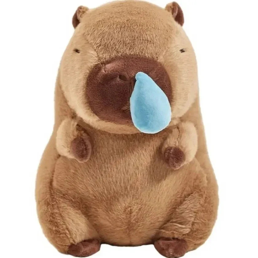 Adorable Capybara Plushie with a Playful Runny Nose