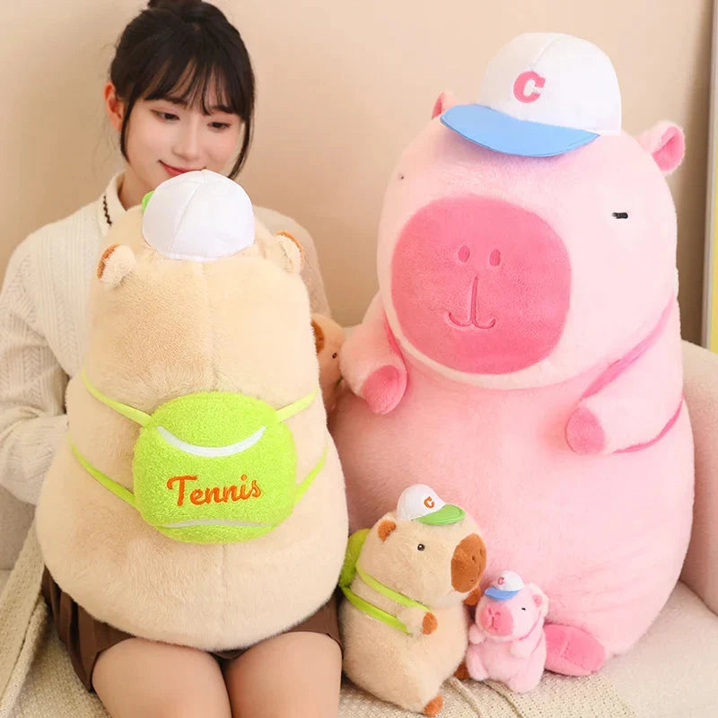 Adorable Sporty Capybara Plush Toy