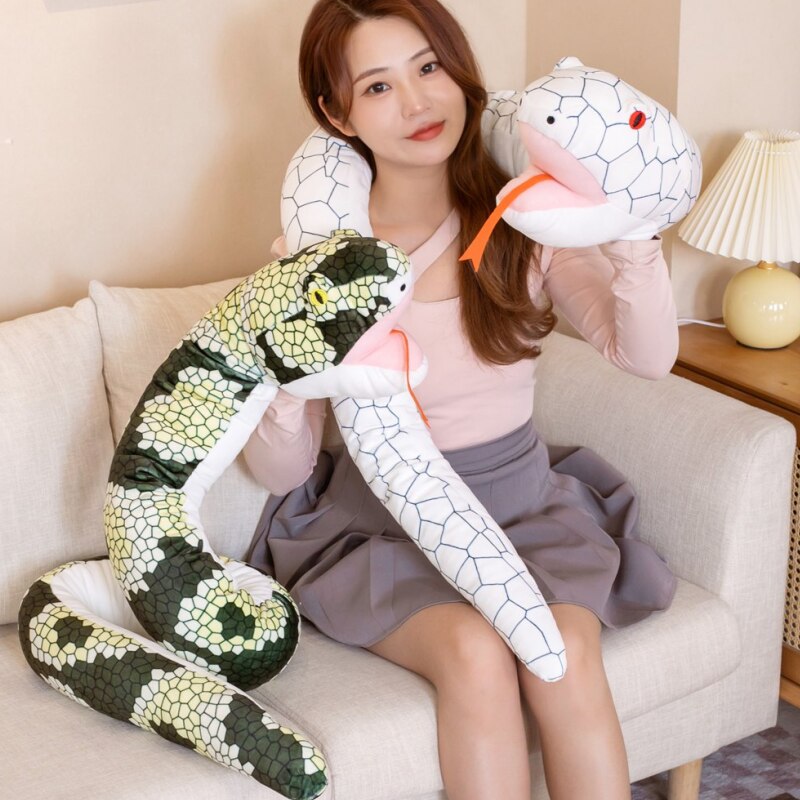 Cuddle Up with Diablo & Ivy: Adorable 63" Snake Plush Companions!