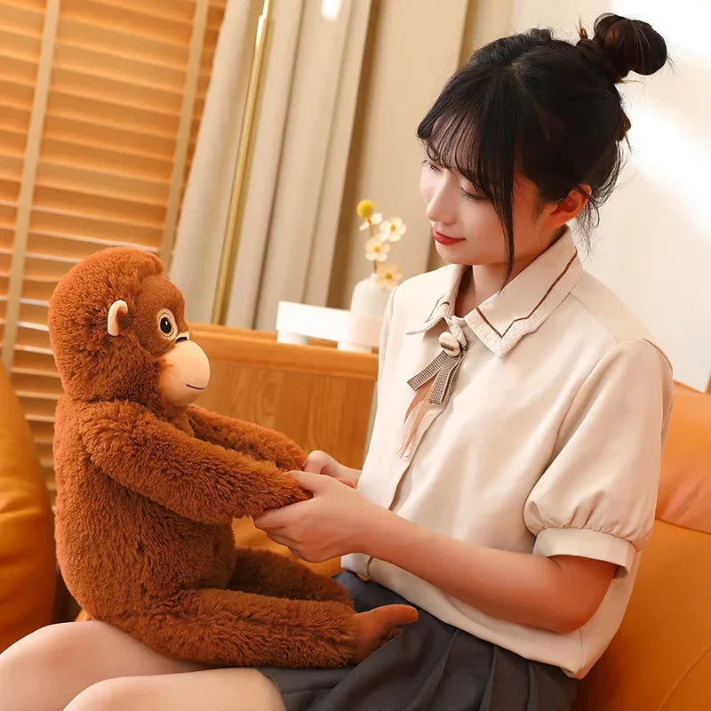 Adorable Fluffy Baby Orangutan Monkey Plush Toy