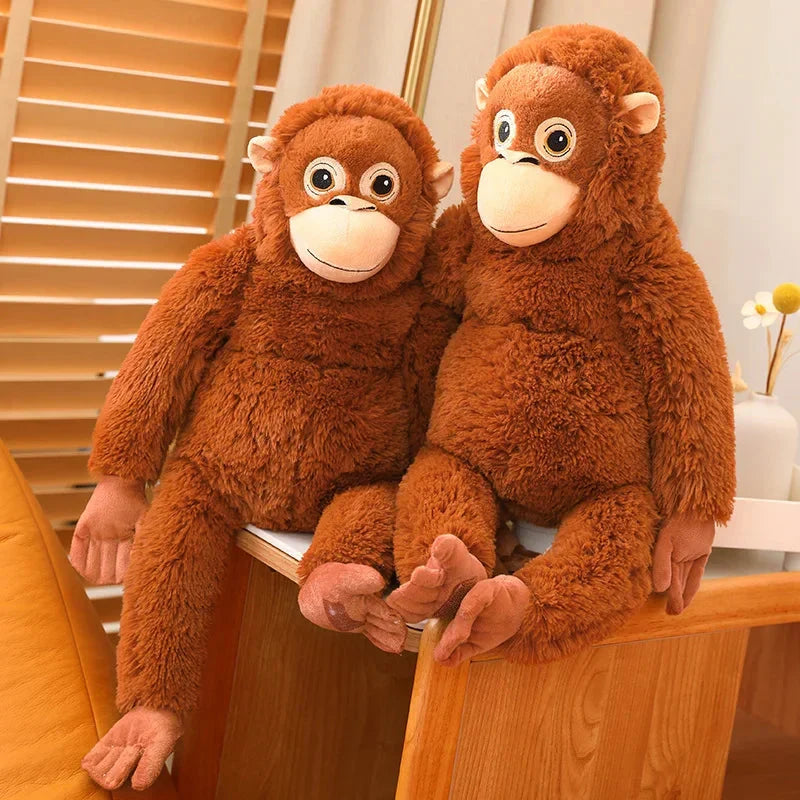 Adorable Fluffy Baby Orangutan Monkey Plush Toy