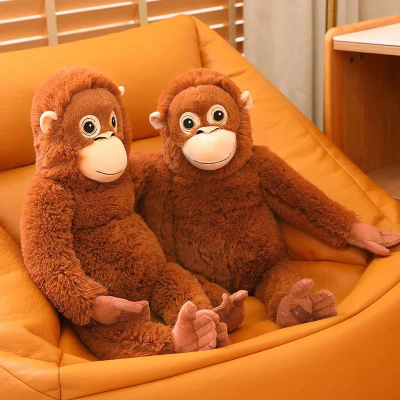 Adorable Fluffy Baby Orangutan Monkey Plush Toy