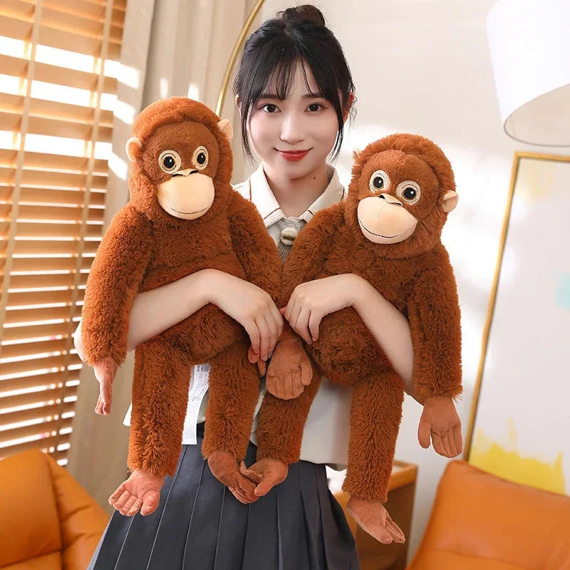 Adorable Fluffy Baby Orangutan Monkey Plush Toy