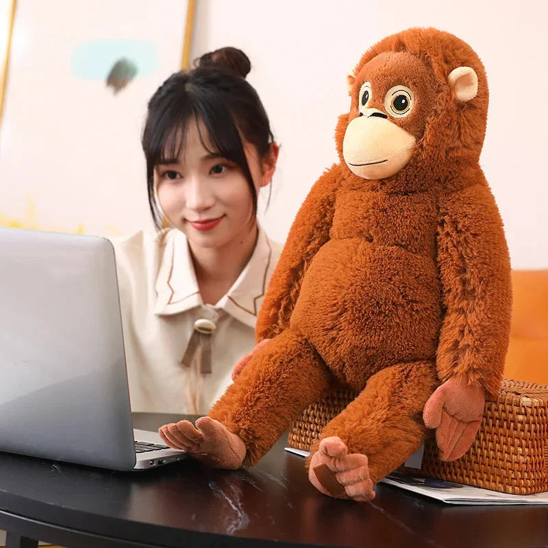 Adorable Fluffy Baby Orangutan Monkey Plush Toy