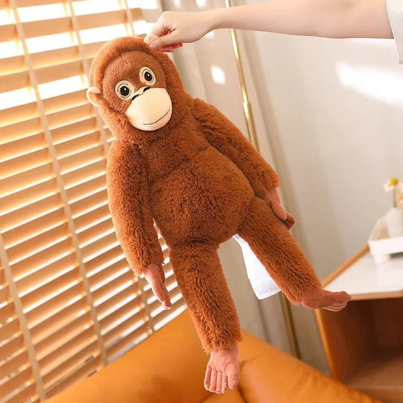 Adorable Fluffy Baby Orangutan Monkey Plush Toy