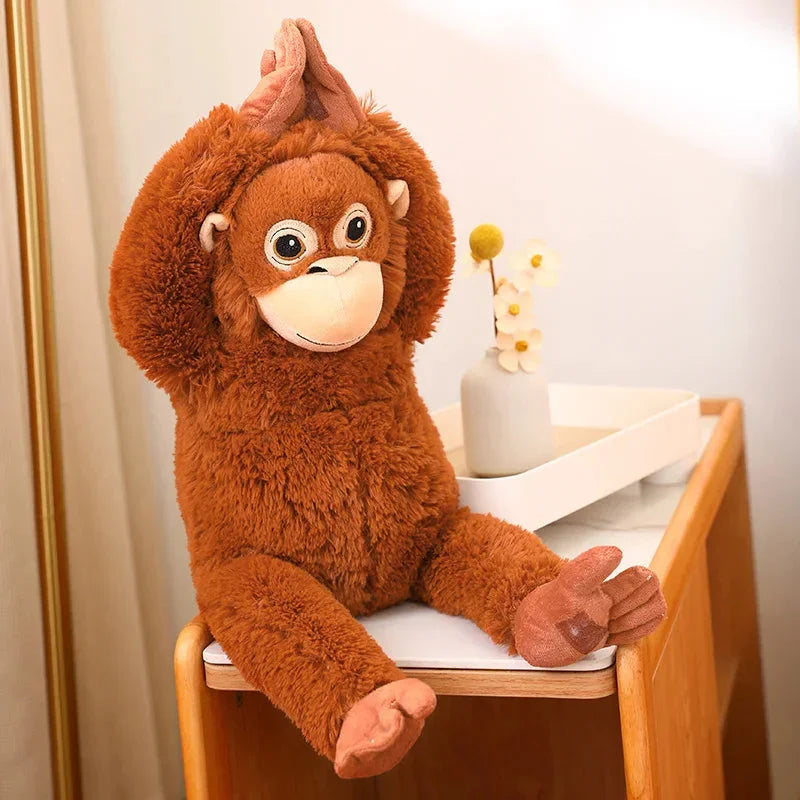Adorable Fluffy Baby Orangutan Monkey Plush Toy