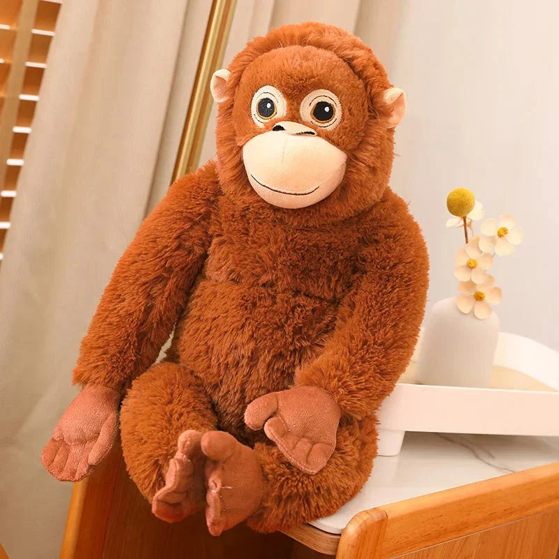 Adorable Fluffy Baby Orangutan Monkey Plush Toy