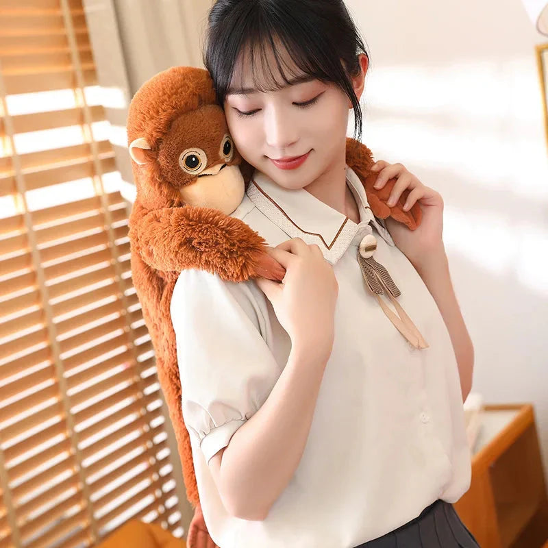 Adorable Fluffy Baby Orangutan Monkey Plush Toy