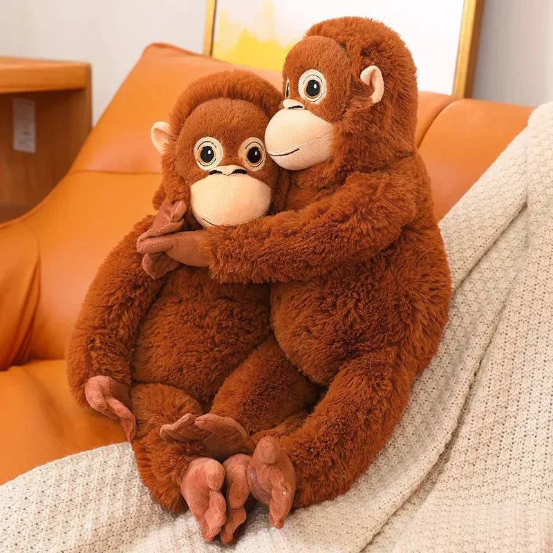 Adorable Fluffy Baby Orangutan Monkey Plush Toy