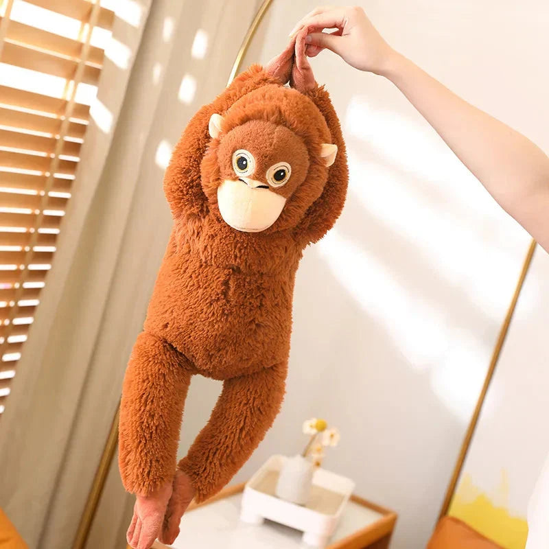 Adorable Fluffy Baby Orangutan Monkey Plush Toy