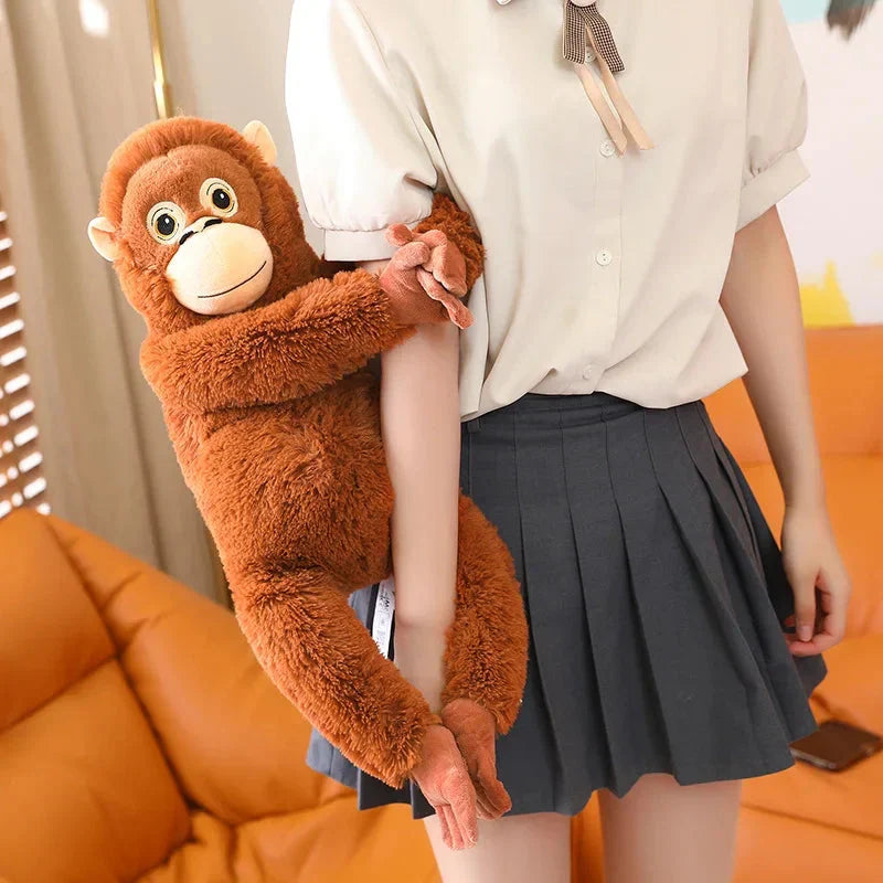 Adorable Fluffy Baby Orangutan Monkey Plush Toy