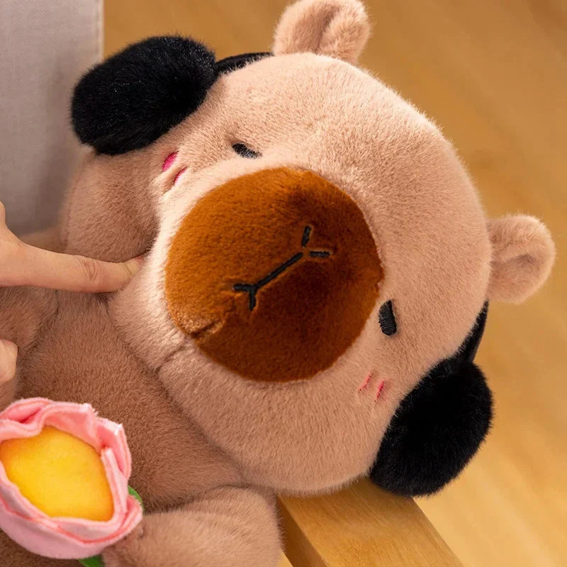 Adorable Fluffy Capybara and Monkey Plushie Friends