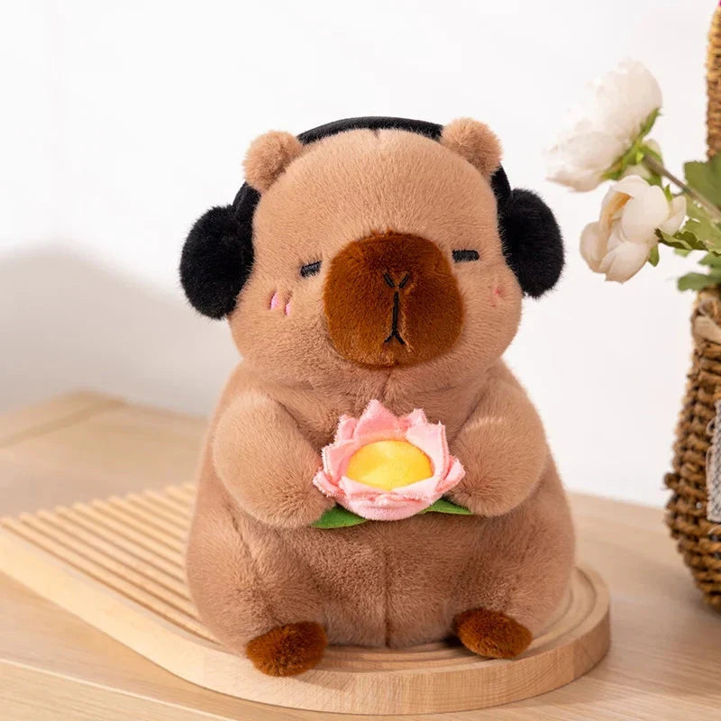 Adorable Fluffy Capybara and Monkey Plushie Friends