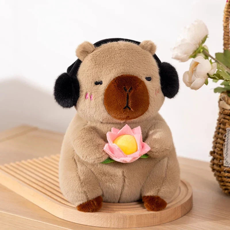 Adorable Fluffy Capybara and Monkey Plushie Friends