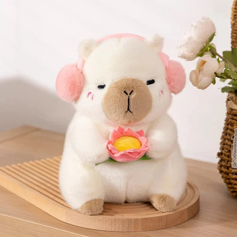 Adorable Fluffy Capybara & Monkey Buddy Plushies
