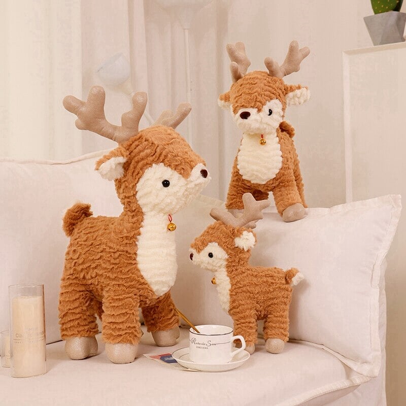 Adorable Fluffy Reindeer Plushie for Your Christmas Tree