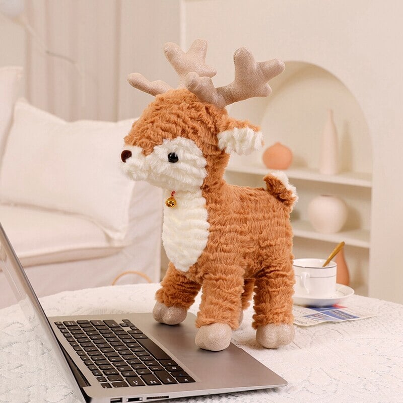 Adorable Fluffy Reindeer Plushie for Your Christmas Tree