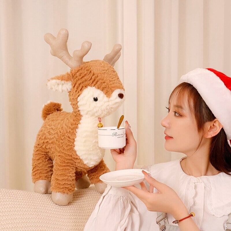 Adorable Fluffy Reindeer Plushie for a Cozy Christmas Tree!