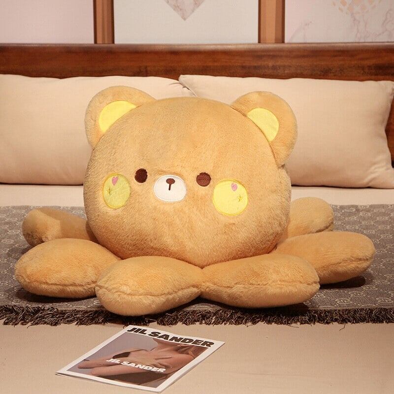 Adorable Fluffy Plushies: Octo-Animal Fox, Cat, Bunny, and Bear Collection