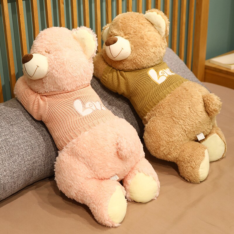 Adorable Fluffy Brown and White Dog Bear Plush Toy for Cozy Cuddles