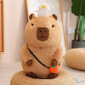 Cozy Capybara Cuddle Buddy with Vibrant Orange Plushie