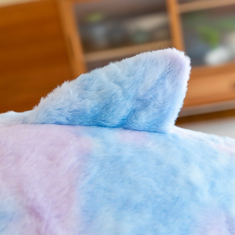 Vibrant Fuzzy Rainbow Shark Stuffed Animal