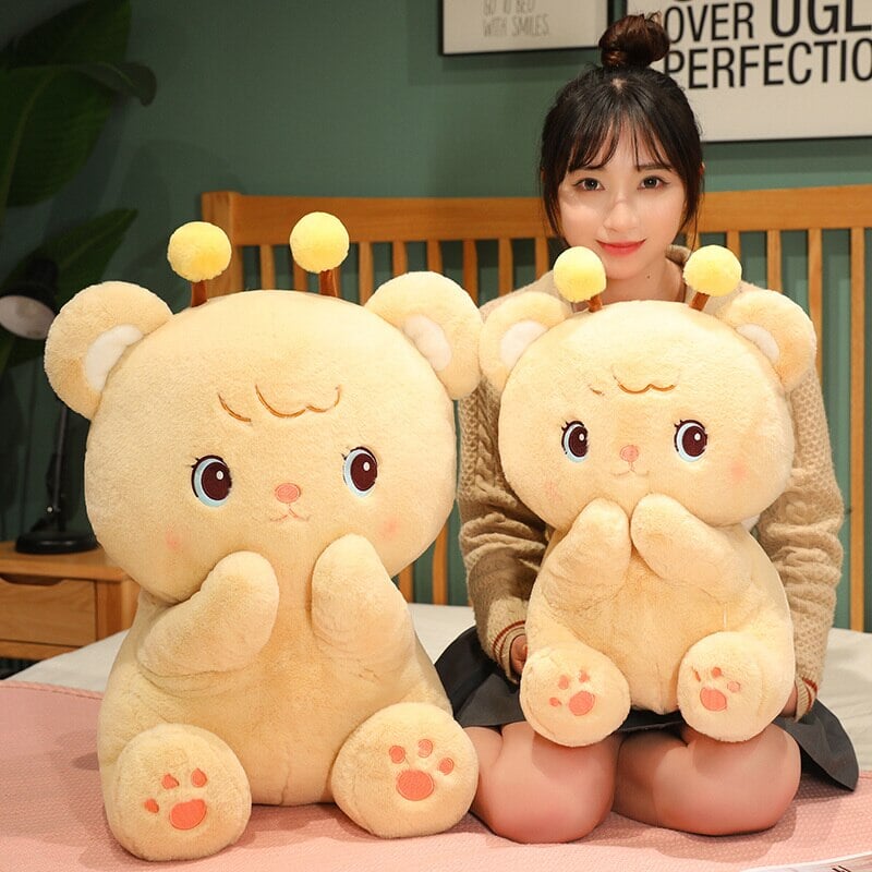 Adorable Gem the Bumble Bee Brown Bear Plush Toy