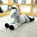 Luxuriously Soft and Adorable Giant Brown and Gray Horse Plush Toy