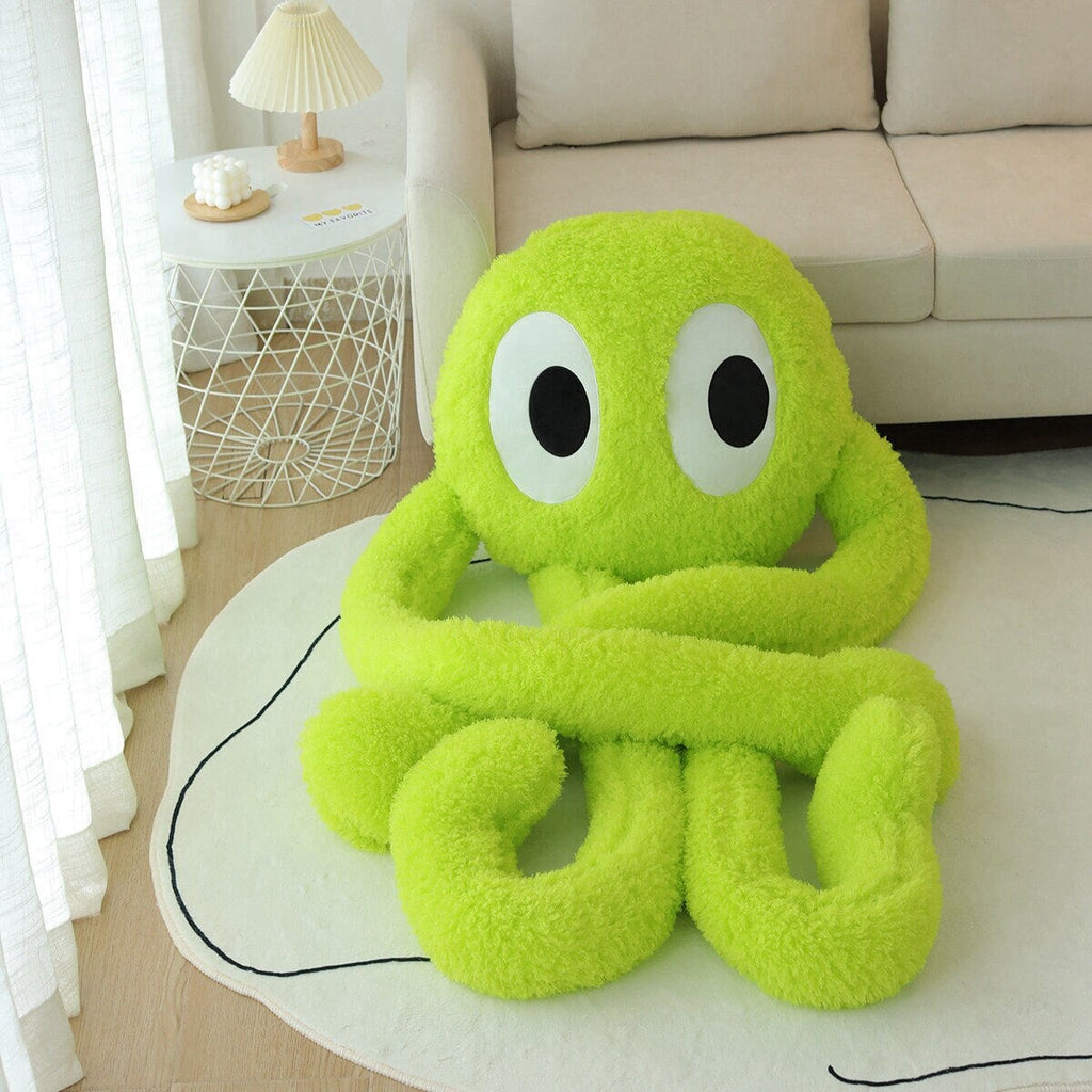Oversized Fluffy 4-Legged Octopus Stuffed Animal