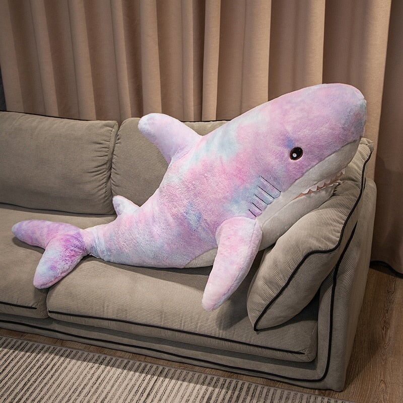 Adorable Extra-Large Fuzzy Galaxy Shark Plush Toys
