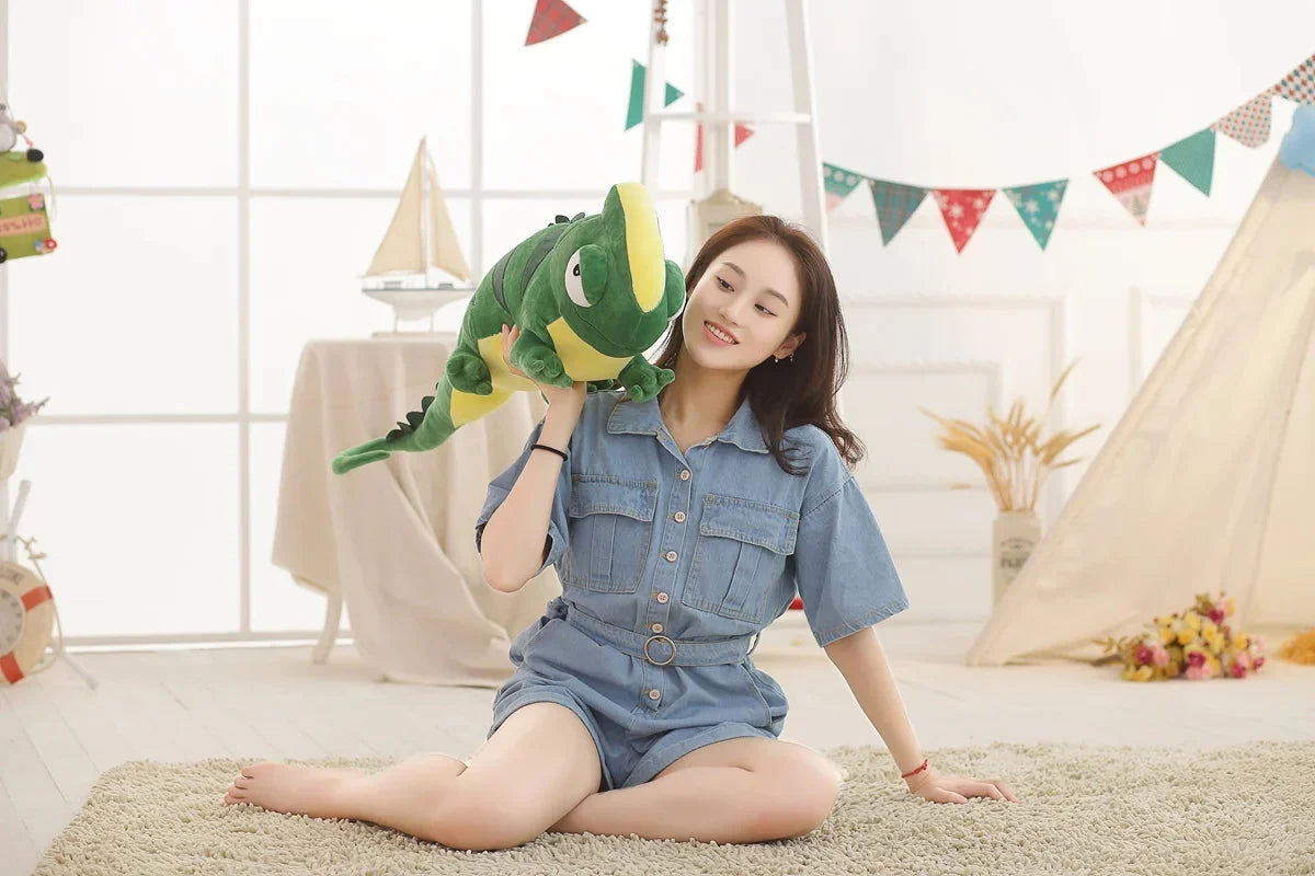 Extra-Large Green Chameleon Plush Toy