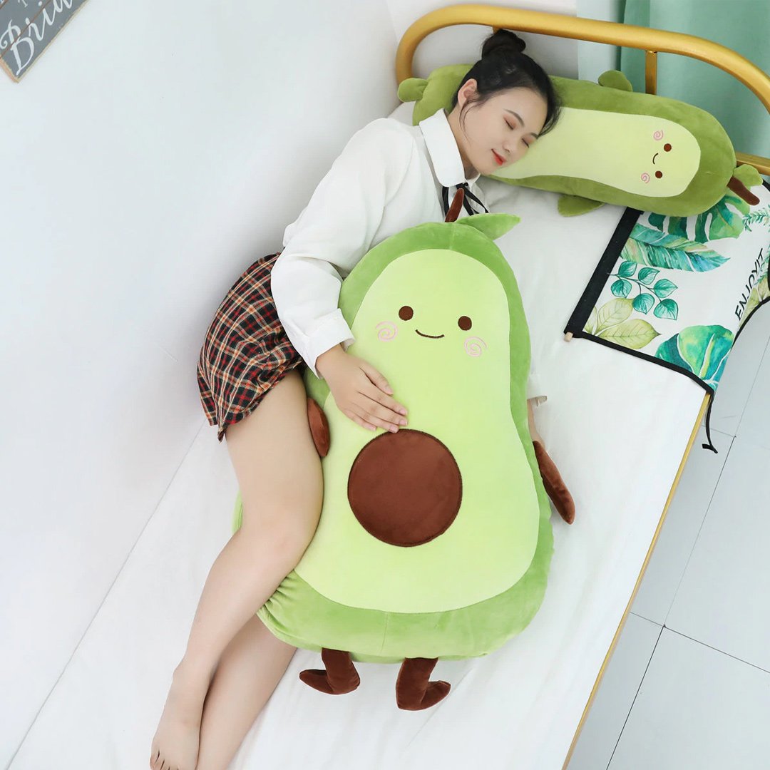 Adorable Happy Green Avocado Cuddly Plush Toy