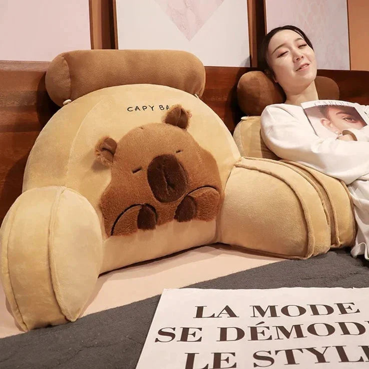 Gigantic Capybara Plush Cushion for Ultimate Back Support