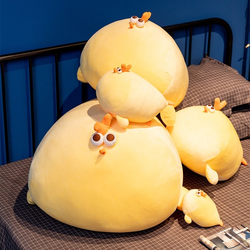 Adorable Chonky Yellow Chicken Plush Toy - Jaba Edition!