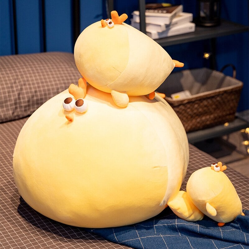 Adorable Chonky Yellow Chicken Plush Toy - Jaba Edition!