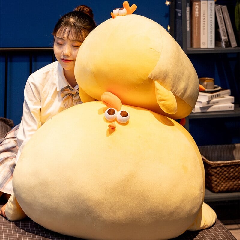 Adorable Chonky Yellow Chicken Plush Toy - Jaba Edition!