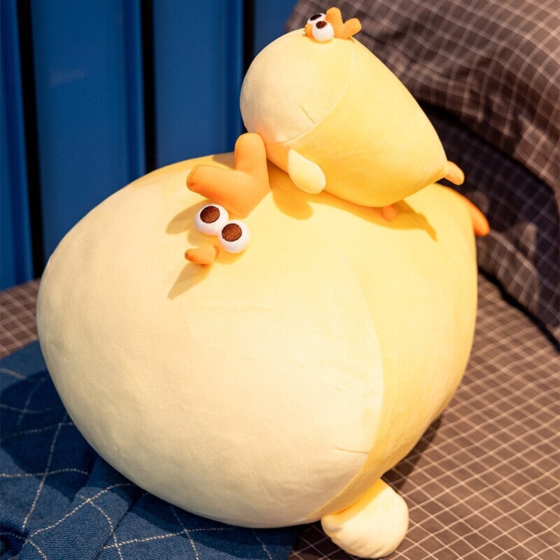 Adorable Chonky Yellow Chicken Plush Toy - Jaba Edition!