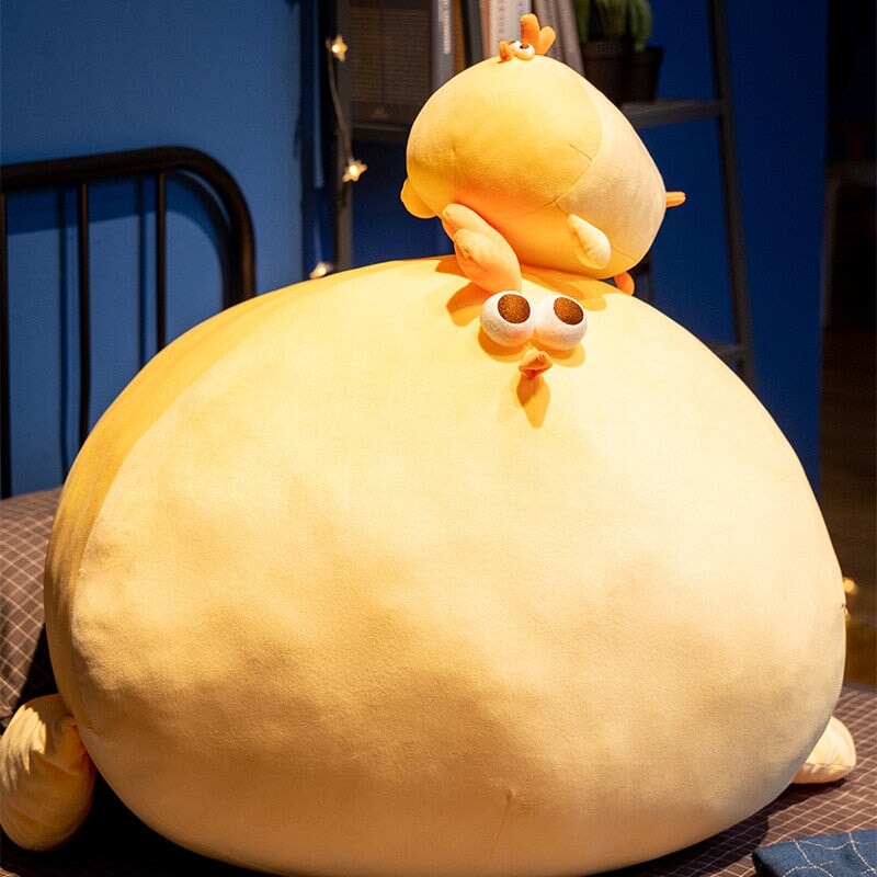 Adorable Chonky Yellow Chicken Plush Toy - Jaba Edition!