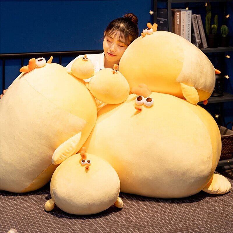 Adorable Chonky Yellow Chicken Plush Toy - Jaba Edition!
