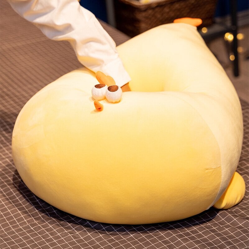 Adorable Chonky Yellow Chicken Plush Toy - Jaba Edition!