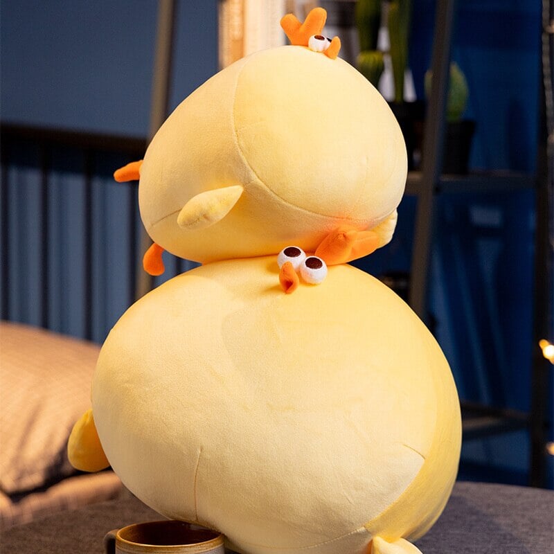 Adorable Chonky Yellow Chicken Plush Toy - Jaba Edition!
