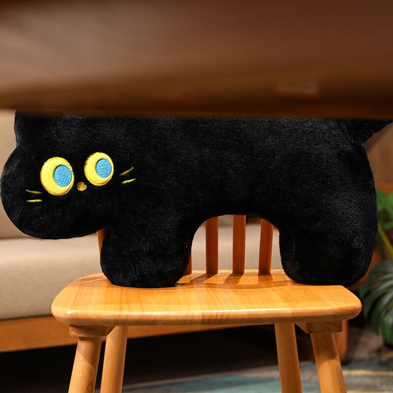 Cuddly JoJo the Black Cat Plush Pillow - Perfect for Cozy Naps!